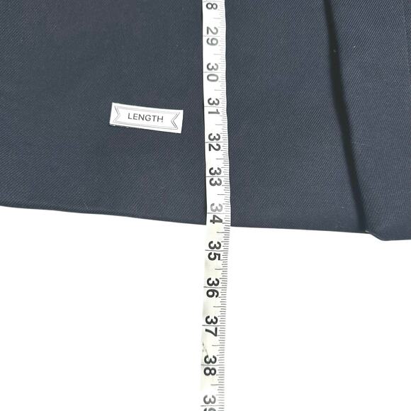 H&M | Men | Blue Heavy Twill Stand Up Collar Full Zip Mid Length Coat | Size 44R - Picture 8 of 14